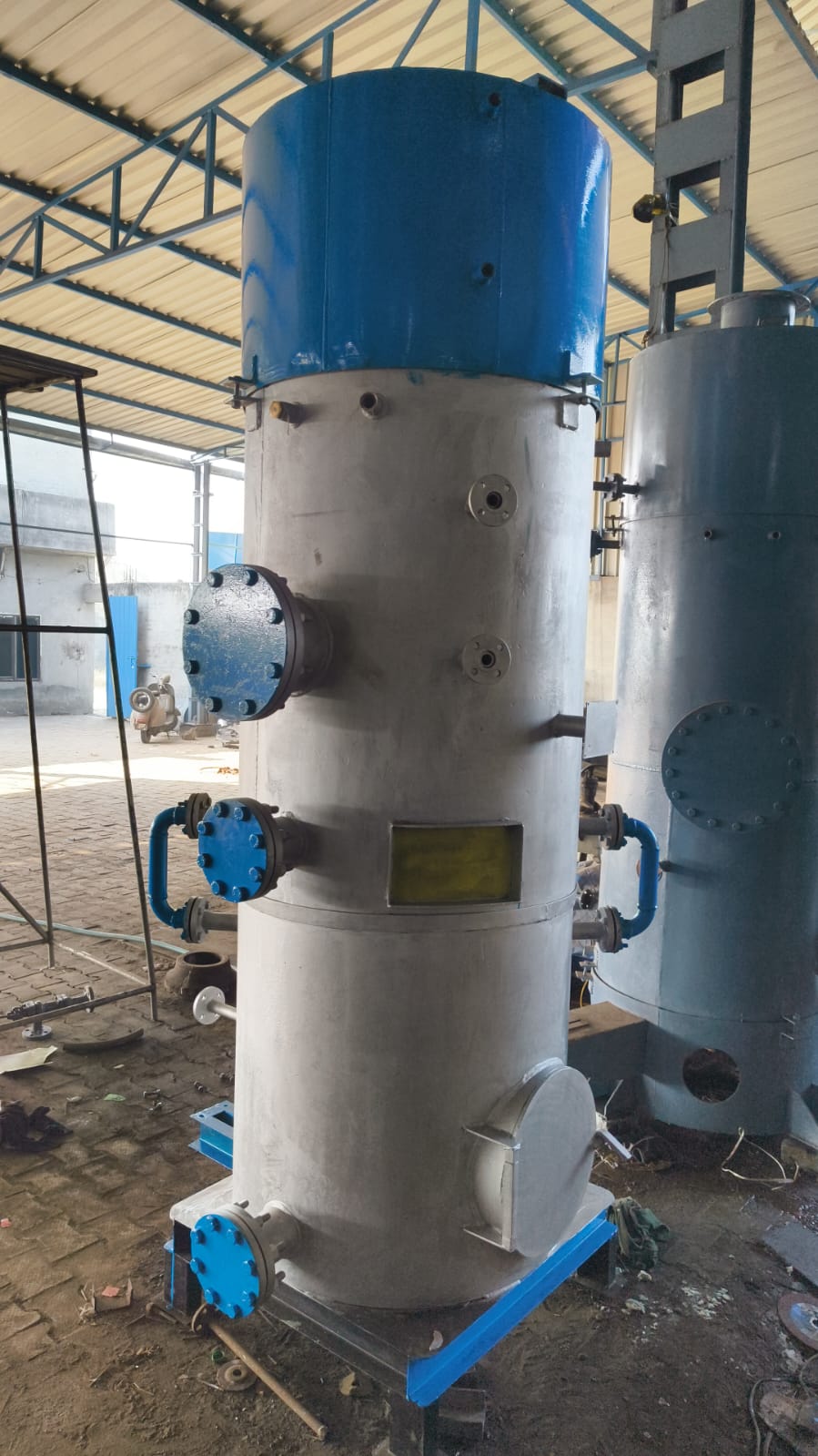 Vertical steam boiler technical design by JSF Boilers